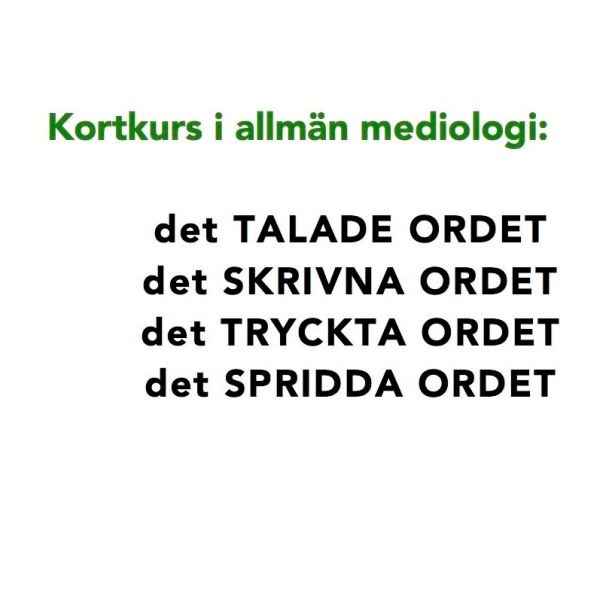 Kortkurs i mediologi besk